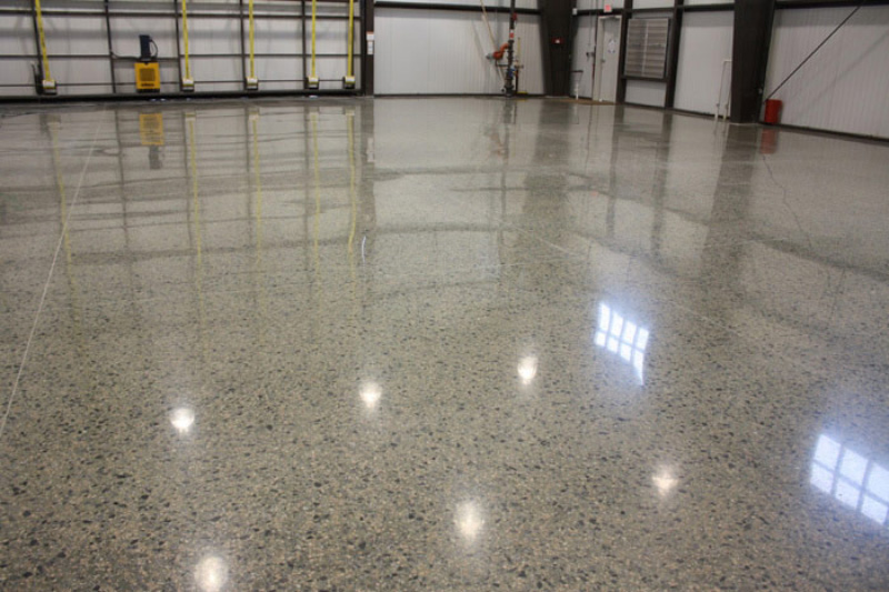 polished concrete garage flooring