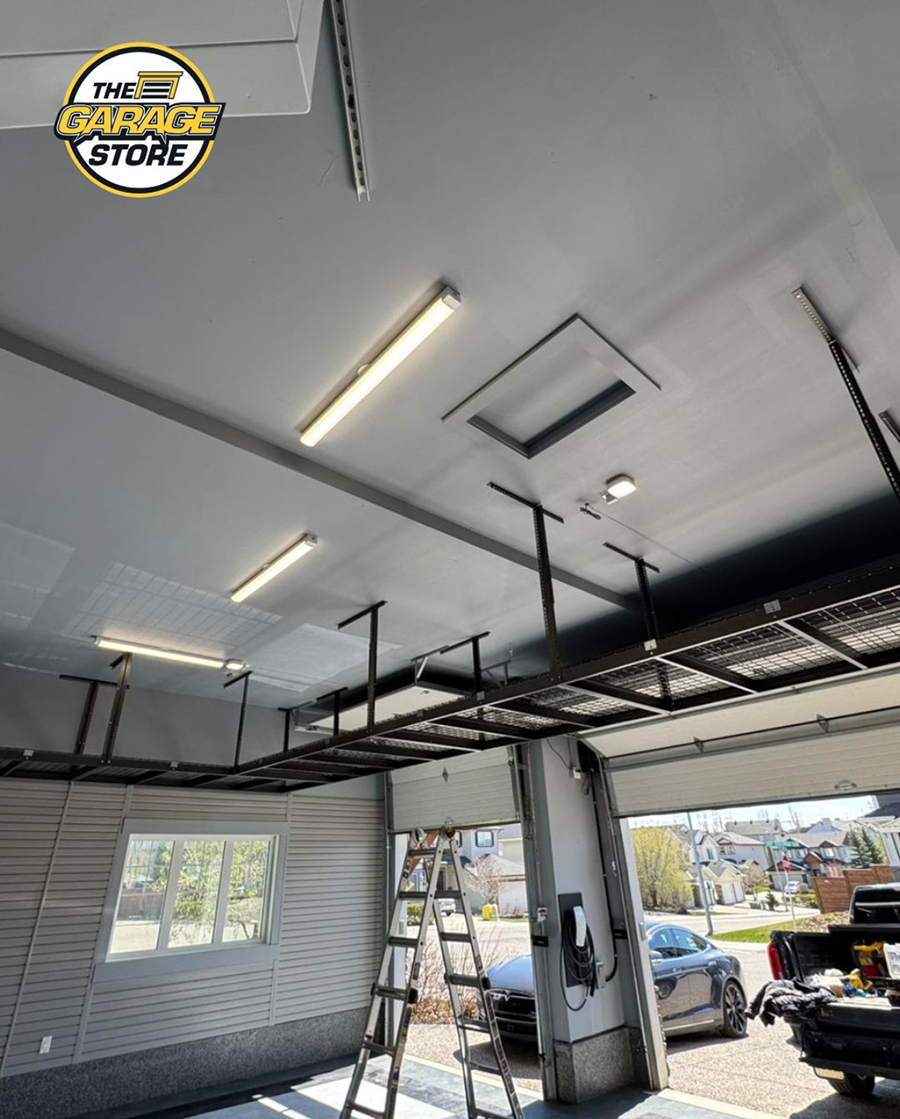 overhead garage storage job in Calgary